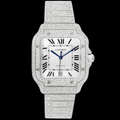 iced out cartier watch